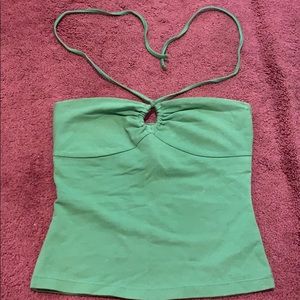Green crop top
